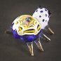 Hand Blown Glass Yellow-Blue Spider Gilt Art Glass Animal Figurines Thai Gifts