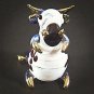 Hand Blown Glass Red-Blue Goat Gilt Art Glass Animal Figurines Thai Gifts