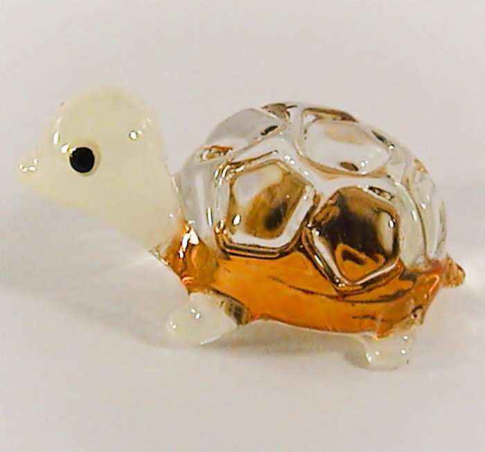 hand blown glass turtle