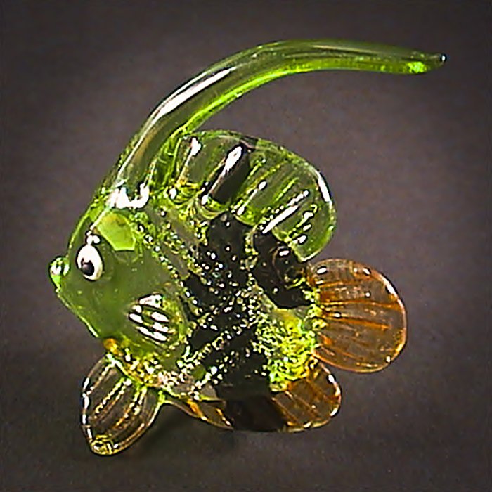 large hand blown glass fish