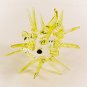 Hand Blown Glass Yellow Puffer Fish Miniature Glass Animal Figurines Thai Gifts