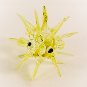 Hand Blown Glass Yellow Puffer Fish Miniature Glass Animal Figurines Thai Gifts