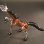 Hand Blown Glass Scarlet Horse Art Glass Figurines Animals Thai Gifts