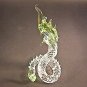 Hand Blown Glass Green Serpent (Snake) Art Glass Figurines Animals Thai Gifts