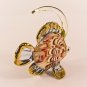 Hand Blown Glass Red-White Fish Gilt Art Glass Animal Figurines Thai Gifts