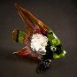 Hand Blown Glass Green-Orange Fish Art Glass Animal Figurines Thai Gifts