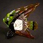 Hand Blown Glass Green-Orange Fish Art Glass Animal Figurines Thai Gifts