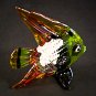 Hand Blown Glass Green-Orange Fish Art Glass Animal Figurines Thai Gifts