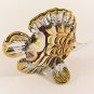 Hand Blown Glass Red-Blue Fish Gilt #3 Art Glass Animal Figurines Thai Gifts