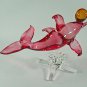 Hand Blown Glass Red Dolphin Fish Art Glass Animal Figurines Thai Gifts