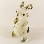 Hand Blown Glass White-Green Goat Gilt Art Glass Animal Figurines Thai Gifts
