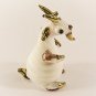 Hand Blown Glass White-Red Goat Gilt Art Glass Figurines Animals Thai Gifts