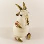 Hand Blown Glass White-Red Goat Gilt Art Glass Figurines Animals Thai Gifts
