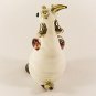 Hand Blown Glass White-Red Goat Gilt Art Glass Figurines Animals Thai Gifts