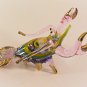 Hand Blown Glass Pink Lobster Gilt Art Glass Figurines Animals Thai Gifts