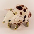 Hand Blown Glass Red Mouse Gilt Art Glass Figurines Animals Thai Gifts