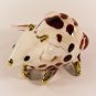 Hand Blown Glass Red Mouse Gilt Art Glass Figurines Animals Thai Gifts