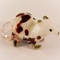 Hand Blown Glass Red Mouse Gilt Art Glass Figurines Animals Thai Gifts