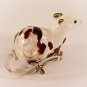 Hand Blown Glass Red Mouse Gilt Art Glass Figurines Animals Thai Gifts