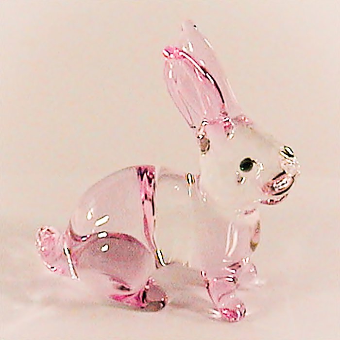 blown glass rabbit