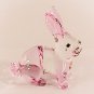 Hand Blown Glass Pink Rabbit Art Glass Figurines Animals Thai Gifts