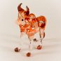 Hand Blown Glass Scarlet Ox (Cow) Art Glass Figurines Animals Thai Gifts