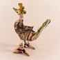 Hand Blown Glass Green Peacock Art Glass Figurines Animals Thai Gifts