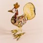 Hand Blown Glass Yellow Peacock Art Glass Figurines Animals Thai Gifts