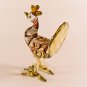 Hand Blown Glass Yellow Peacock Art Glass Figurines Animals Thai Gifts