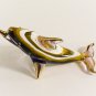 Hand Blown Glass Pink Dolphin Gilt Art Glass Animal Figurines Thai Gifts