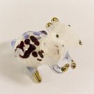 Hand Blown Glass Red-Blue Mouse Gilt Miniature Glass Animal Figurines Thai Gifts