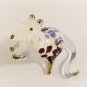 Hand Blown Glass Red-Blue Mouse Gilt Miniature Glass Animal Figurines Thai Gifts