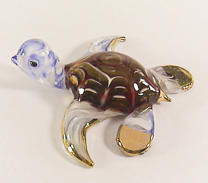 hand blown glass turtle