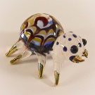 Hand Blown Glass Yellow Spider Gilt Miniature Glass Animal Figurines Thai Gifts