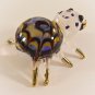 Hand Blown Glass Yellow Spider Gilt Miniature Glass Animal Figurines Thai Gifts