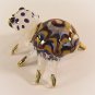 Hand Blown Glass Yellow Spider Gilt Miniature Glass Animal Figurines Thai Gifts
