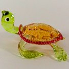 Hand Blown Glass Green Turtle Art Glass Figurines Animals Thai Gifts