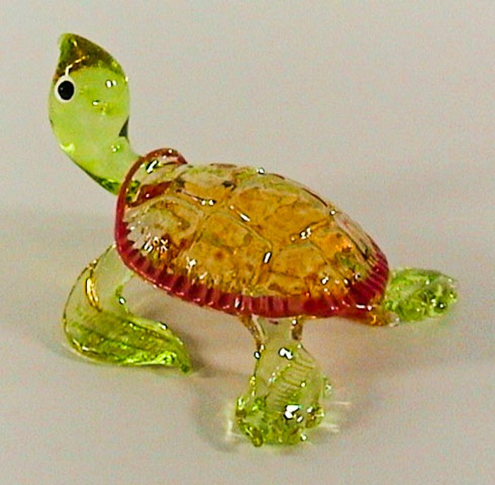 glass blown turtle