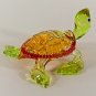 Hand Blown Glass Green Turtle Art Glass Figurines Animals Thai Gifts