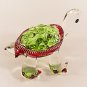 Hand Blown Glass Green Turtle #2 Art Glass Figurines Animals Thai Gifts