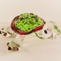 Hand Blown Glass Green Turtle #2 Art Glass Figurines Animals Thai Gifts