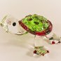 Hand Blown Glass Green Turtle #2 Art Glass Figurines Animals Thai Gifts