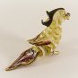 Hand Blown Glass Yellow Parrot Bird Gilt Art Glass Animal Figurines Thai Gifts