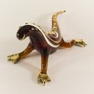 Hand Blown Glass Red Chameleon Gilt Art Glass Animal Figurines Thai Gifts