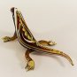 Hand Blown Glass Red Chameleon Gilt Art Glass Animal Figurines Thai Gifts