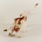 Hand Blown Glass Pink-Red Elephant Gilt Art Glass Animal Figurines Thai Gifts
