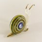 Hand Blown Glass Yellow Snail Gilt Miniature Glass Animal Figurines Thai Gifts
