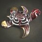 Hand Blown Glass Red Turtle Gilt Art Glass Animal Figurines Thai Gifts
