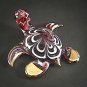 Hand Blown Glass Red Turtle Gilt Art Glass Animal Figurines Thai Gifts