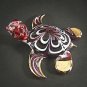 Hand Blown Glass Red Turtle Gilt Art Glass Animal Figurines Thai Gifts